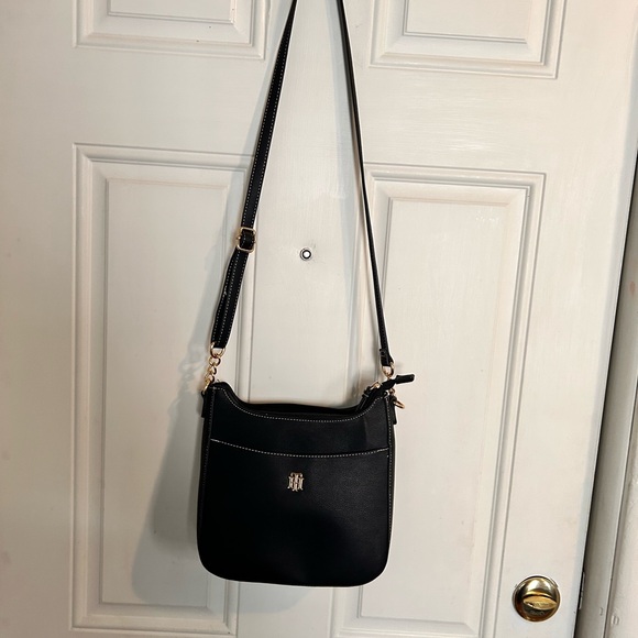 Tommy Hilfiger Black Crossbody Bag with Gold Accents - Picture 2 of 10